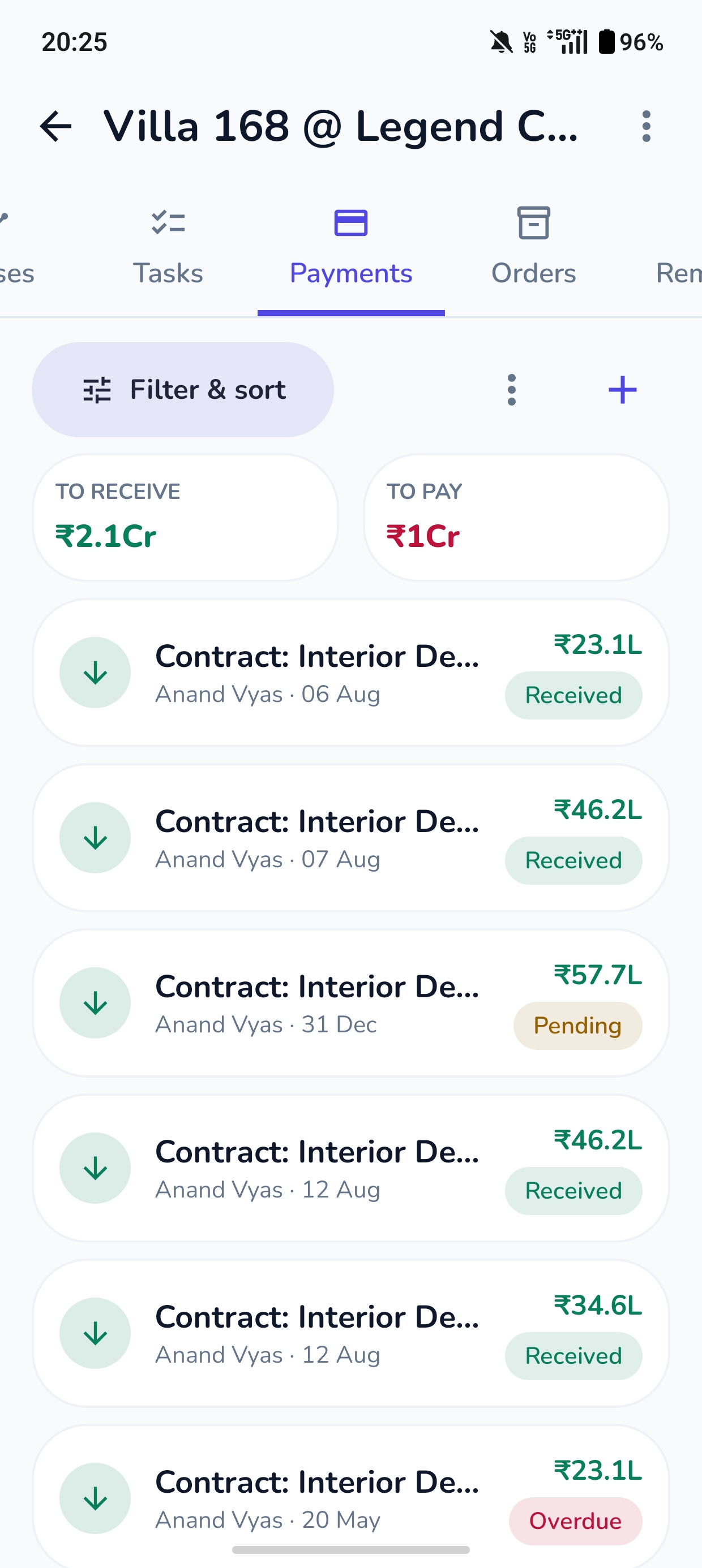 ArchiTrack Android: Keep every payment in view
