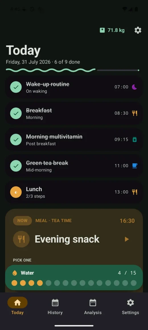 No Cheat Day Android: A calmer evening routine
