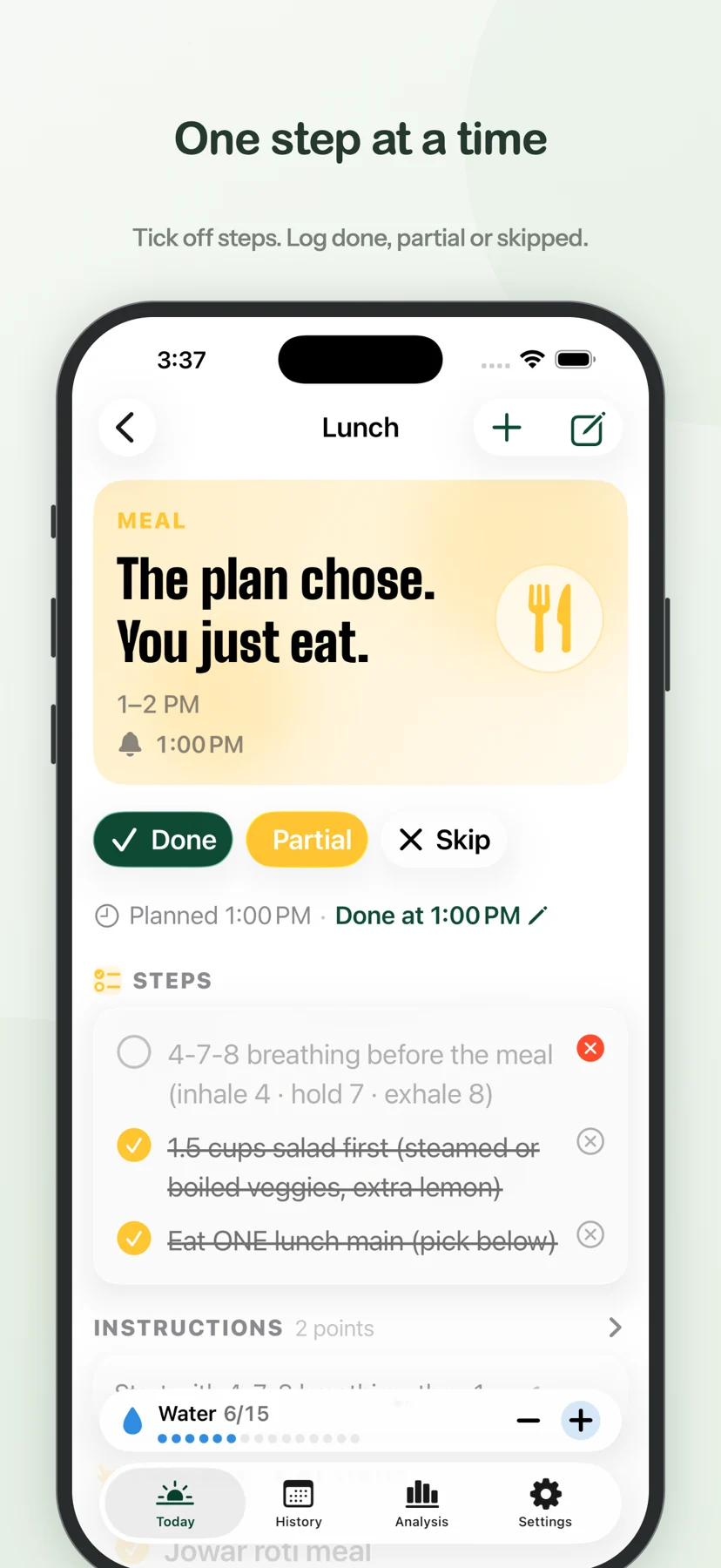 No Cheat Day iOS: One step at a time