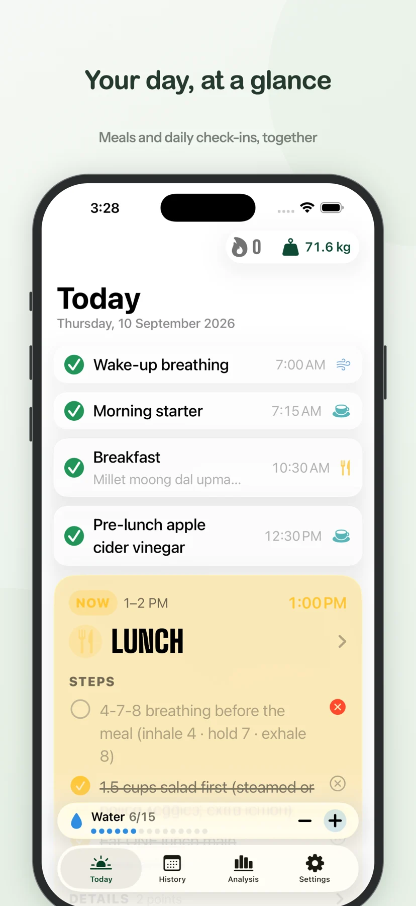 No Cheat Day iOS: Your daily routine